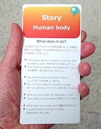 英プラカード Human Body 手のひらサイズ