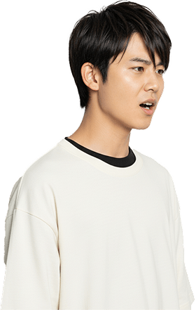 練習中の男の子