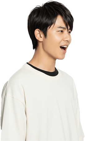 練習中の男の子