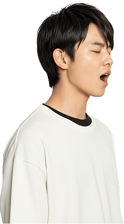 練習中の男の子